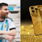 Messi's Unique Way of Celebrating Team Wins - Gold iPhones