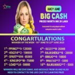 Juicy June – Congratulations! Winners of the week – 16th JUNE to 22nd JUNE 2025